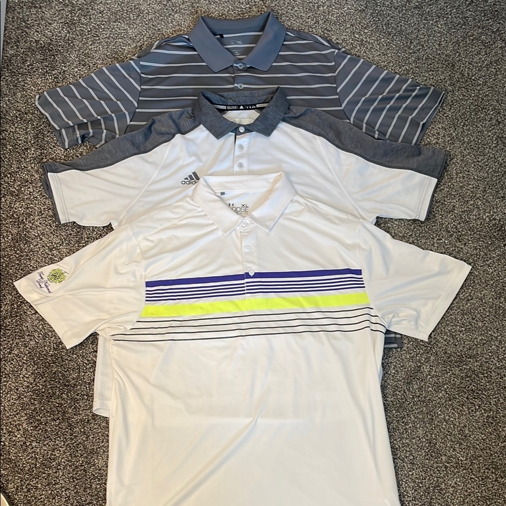 3 Men’s Golf Polo Shirts Set